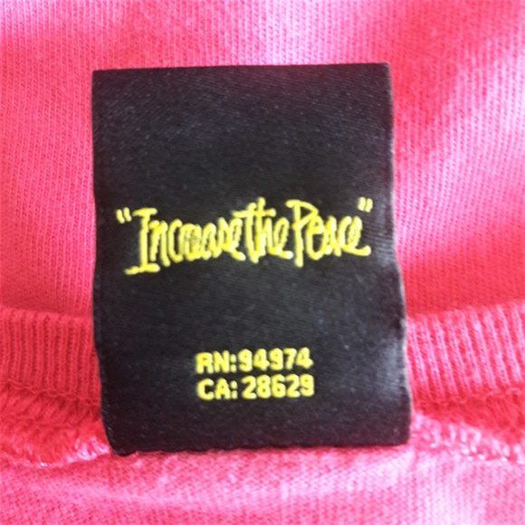 Stussy Pink Graphic Tee T Shirt Increase the Peace L - Picture 7 of 8